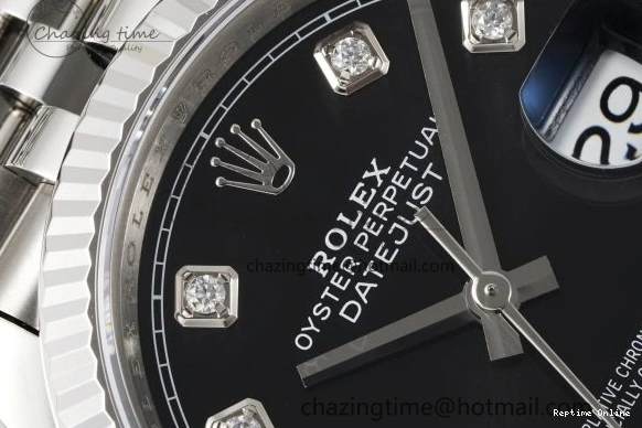 0413 Unique DateJust 36 SS 116234 VSF 1:1 Best Edition 904L Steel Black Diamonds Dial on Jubilee Bracelet VS 2089